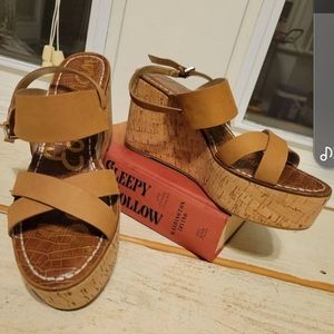 Sam Edelman cork wedges
